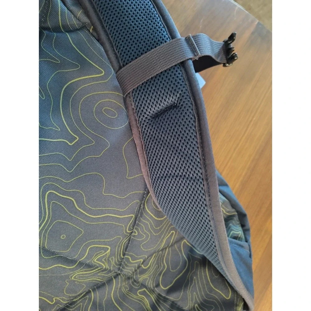 United By Blue Topographic Print Backpack Navy Blue Outdoor Daypack